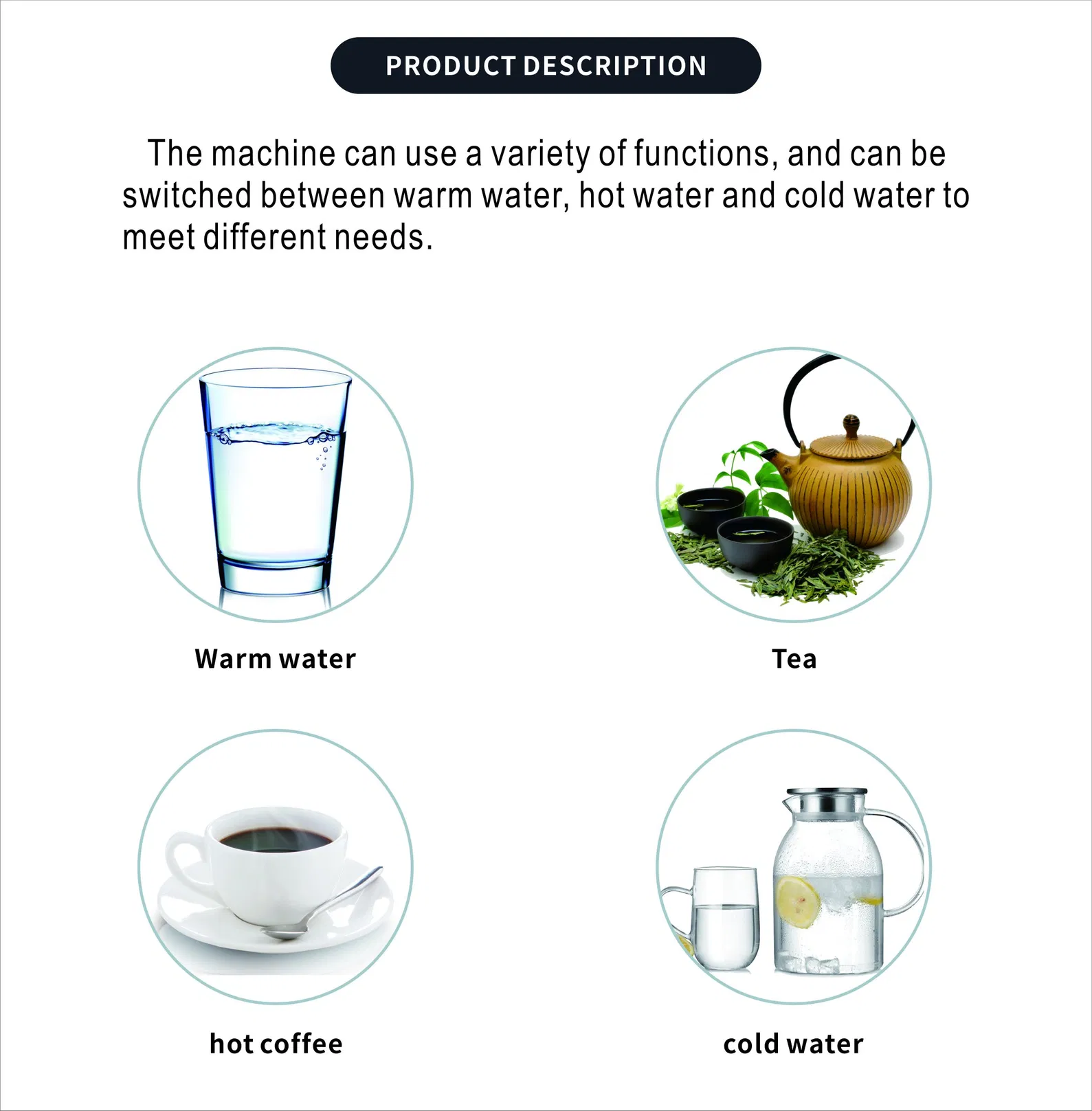 Free Standing Pipeline RO Filter Water Purifier Cool and Hot Water Dispenser for Home