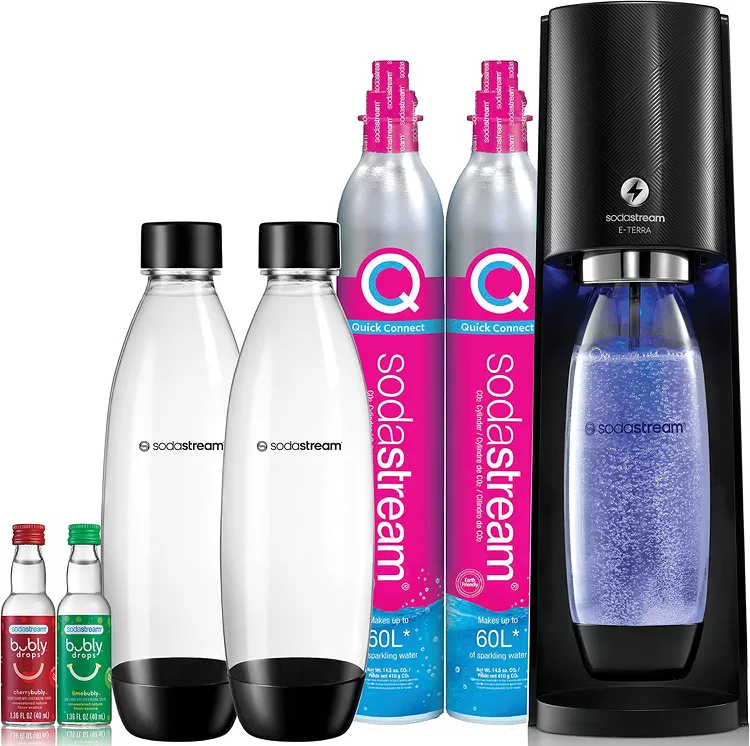 SodaStream E-Terra Sparkling Water Maker Bundle