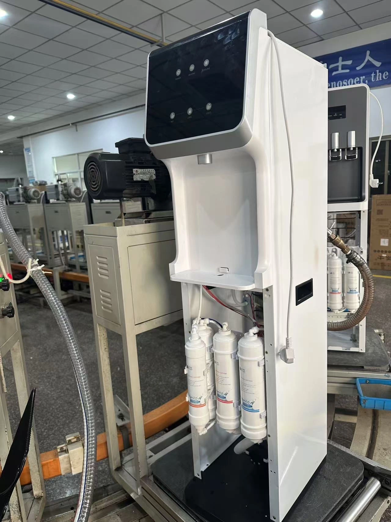 Water dispenser functional quality testing on the production line